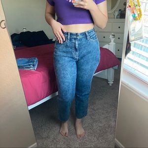 Blue/ White Mom jeans